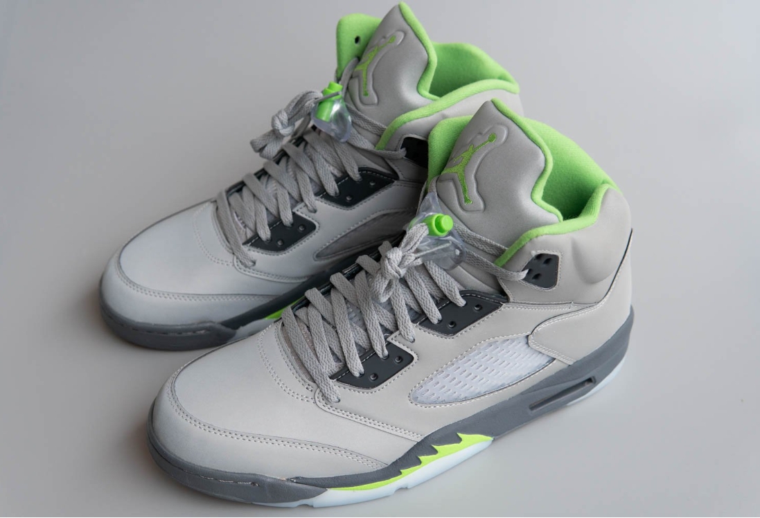 Jordan 5 Retro Green Bean Silver